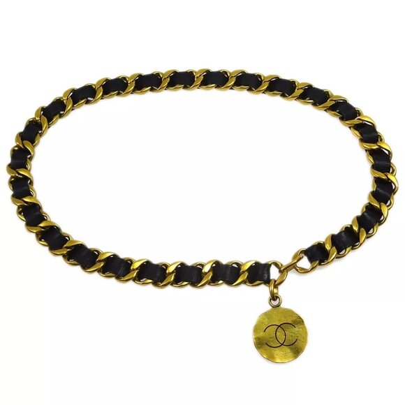 Chanel Chain Belt Black Small Good - Picture 1 of 4